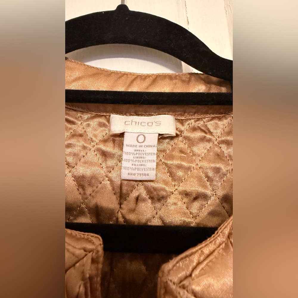Chico's Leopard Print Quilted Blazer - Picture 2 of 14